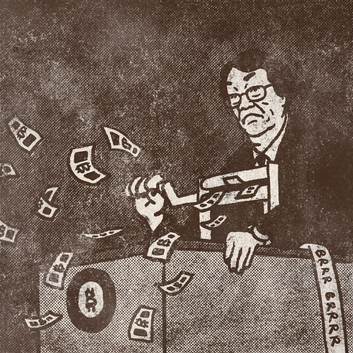 Money printer, unattended